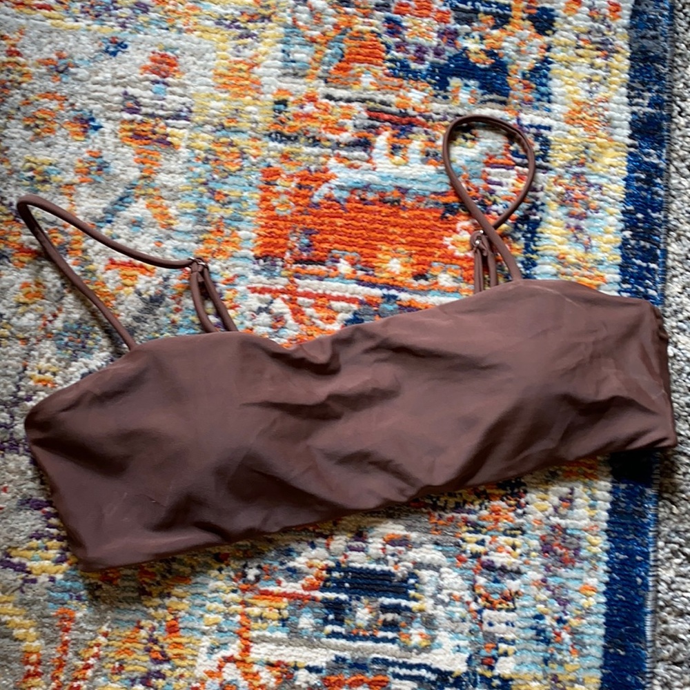 Shein Coffee Brown Bikini Top L